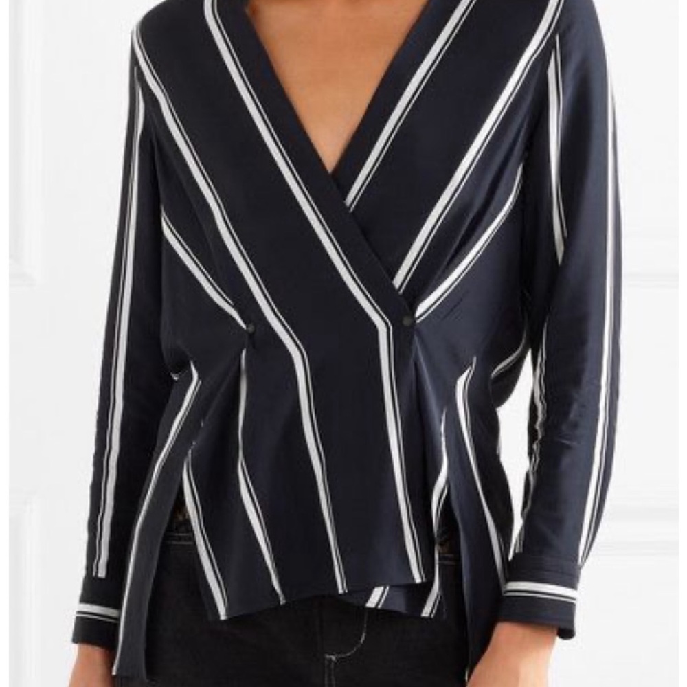 Rag & Bone Debbie Top in Striped Navy